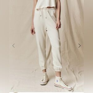 THE GREAT Stadium Sweatpants Washed White sz 1
